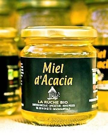 Organic Acacia Honey from France supplied by LA RUCHE BIO - Raw (=Natural Honey) Honey