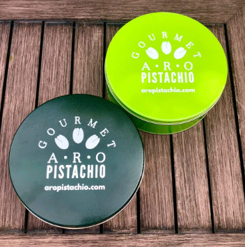 Green Gourmet Tin Bulk Case from 미국 supplied by ARO Pistachio - In-shell 피스타치오 알맹이