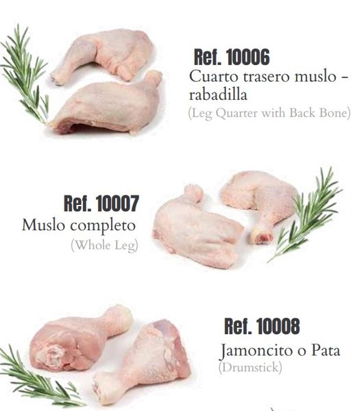 Frozen Whole Chicken from 스페인 supplied by Espadas foods - Leg Quarter 냉동 미절단 닭고기