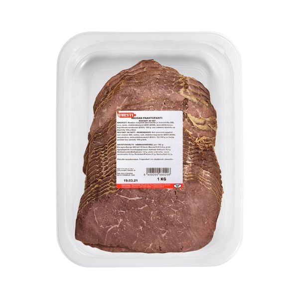 Roast Beef from Finland supplied by Wursti - Boneless  (=Without Bone=Deboned) Fresh Whole Beef