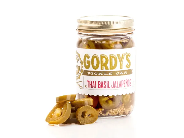 Thai Basil Jalapenos from 미국 supplied by Gordys Pickle Jar LLC - Sliced 통조림 또는 병에 든 할라피뇨