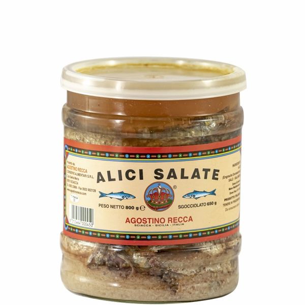 Salted Anchovies from Italy supplied by Agostino Recca - 800g Salted Anchovy