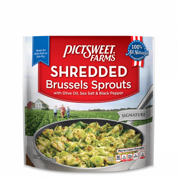 Frozen shredded brussels sprouts from 미국 supplied by The Pictsweet Company - Green 방울양배추