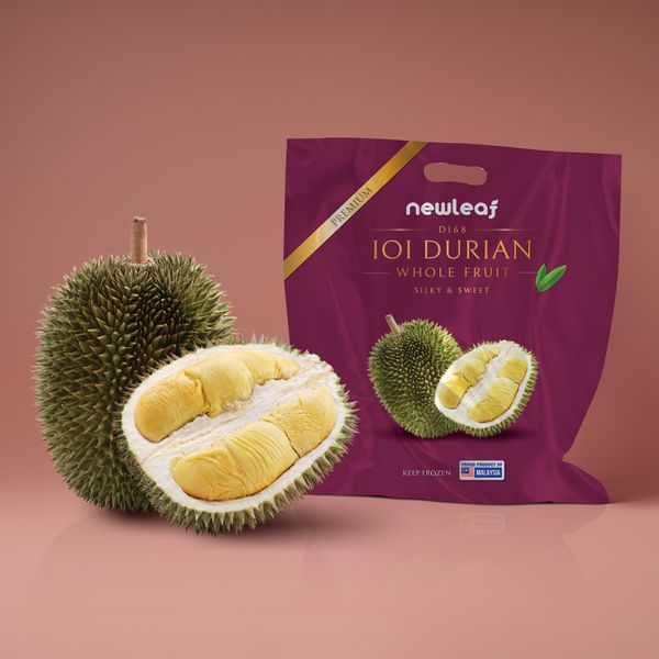 Nitrogen Frozen IOI Durian Wholefruit from 말레이시아 supplied by Newleaf Manufacturing Sdn Bhd - IQF (=Individual Quick Freezing) 냉동 두리안