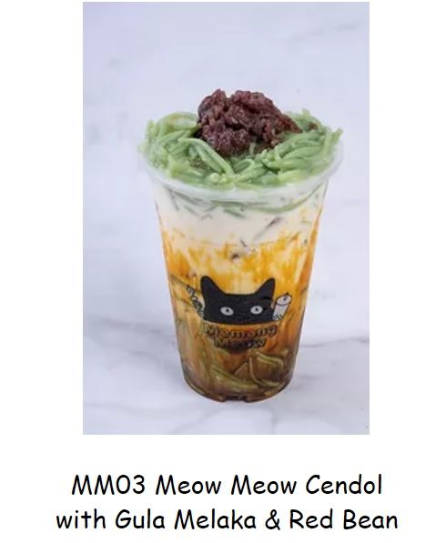 Meow Meow Cendol with Gula Melaka & Red Bean from 말레이시아 supplied by Memang Meow Sdn. Bhd. - Large 향차