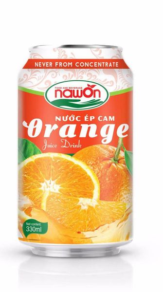 orange juice,FOB price 5.2usd/tray/24cans from 베트남 supplied by Nawon Food and Beverage Company Limited - Non-GMO 오렌지주스