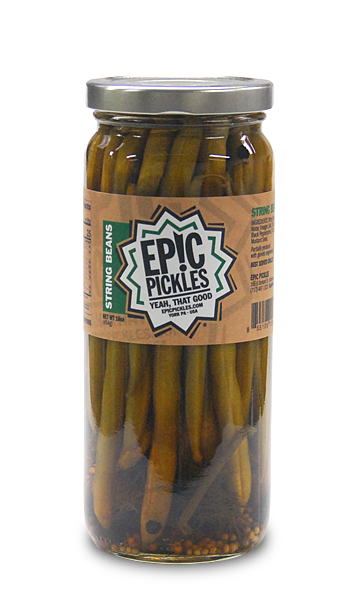 Pickled String Beans from 미국 supplied by Epic Pickles, LLC - Preserved - Pickled 생두 가공품