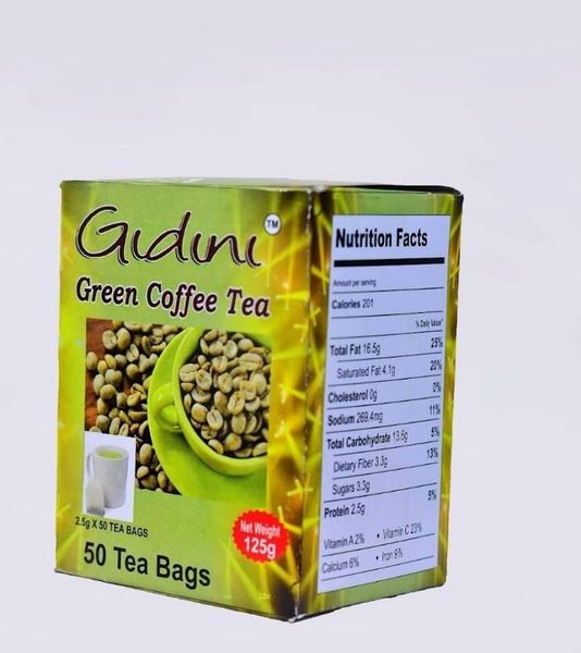 Gidini Green Coffee Tea from Nigeria supplied by Gidini Coffee - Conventional Raw Common Coffee Bean