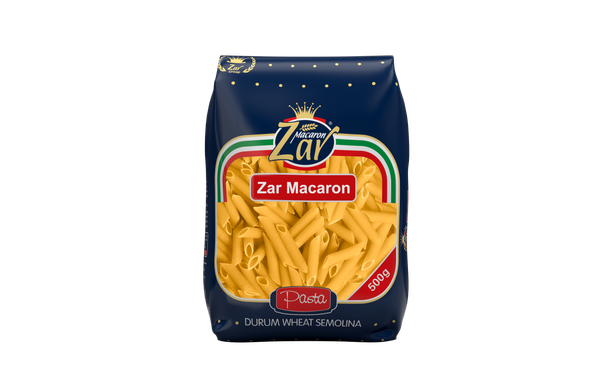 Penne Rigate Zar Macaron from Iran supplied by Zar Macaron - Penne Rigate Uncooked Pasta