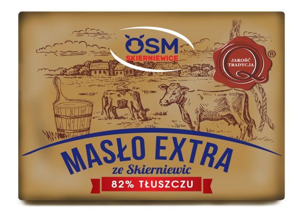 Cow Milk Butter from 폴란드 supplied by OKREGOWA SPÓLDZIELNIA MLECZARSKA W SKIERNISWICACH - 250g 우유버터