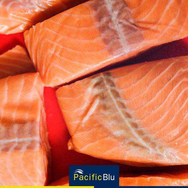 Salmon from 칠레 supplied by Pacific Blu - Skinless (=Without Skin) 연어