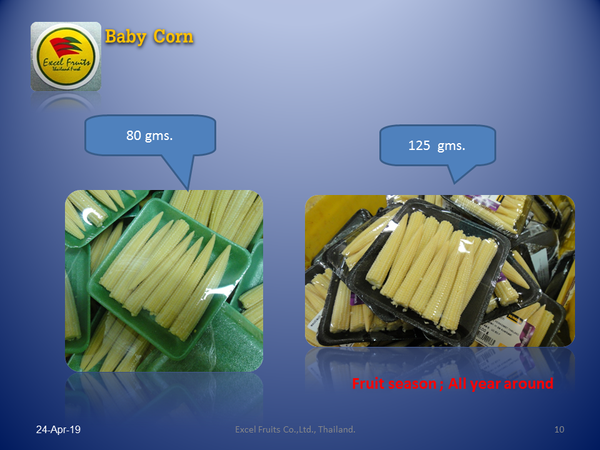 Baby Corn from Thailand supplied by Excel Fruits - Baby Corn