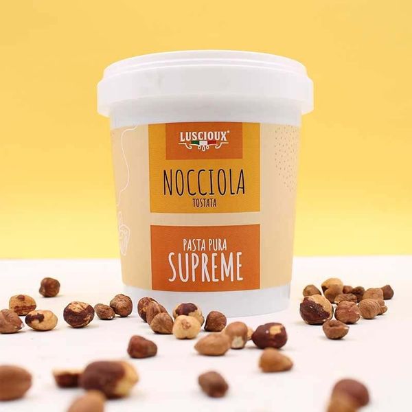 Supreme Pure Toasted Hazelnut Paste 1KG TUB from Italy supplied by Omnia Group Srl - Hazelnut Oil