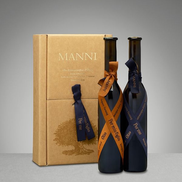 Grand Cru: Per Me & Per Mio Figlio Gift Box from 이탈리아 supplied by MANNI OIL SOCIETÀ AGRICOLA SRL - golden green 올리브유