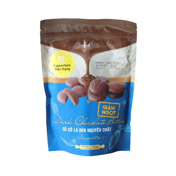 REAL DARK CHOCOLATE BUTTON 58% CACAO· VIETNAM from 베트남 supplied by FANCY FOODS MANUFACTURE TRADING COMPANY LIMITED - Pure 초콜릿