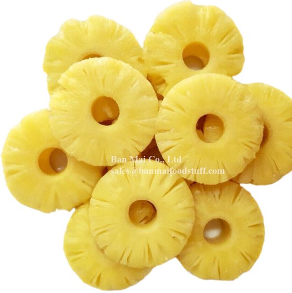 Canned pineapple slice in light syrup from 베트남 supplied by Ban Mai Co., Ltd - 표준 통조림 또는 병에 든 파인애플