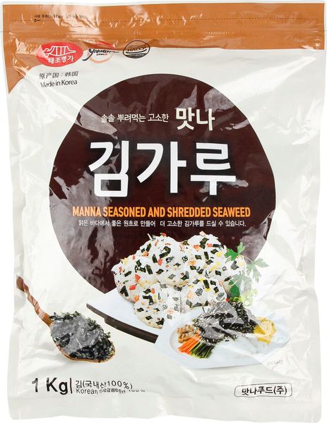 Manna Seasoned and Shredded Seaweed from South Korea supplied by MANNA FOOD CO.,LTD - 900-1000 g Laver