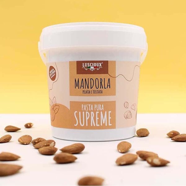 Pure Peeled and Toasted Almond Paste Supreme 1KG TUB from Italy supplied by Omnia Group Srl - Almond Oil