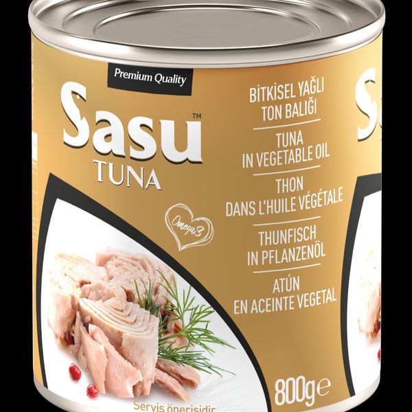 Canned tuna 800 gr from 튀르키예 supplied by sasu su ürünleri A.Ş - 통조림 참치 통조림