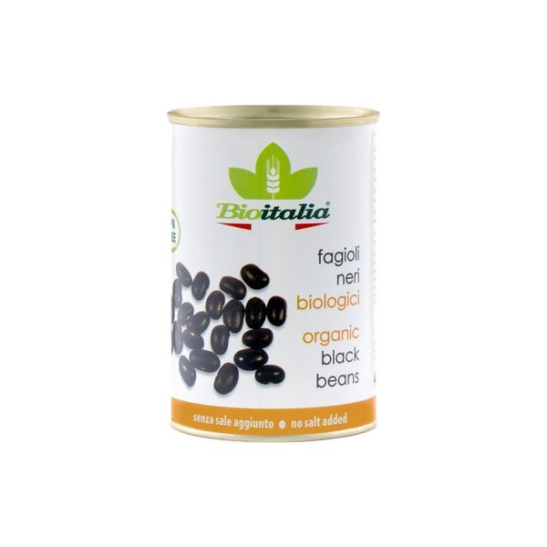 Boiled black beans from Italy supplied by BIOITALIA SRL SOCIETA' BENEFIT - Preserved - in Water Canned or Jarred Black Beans