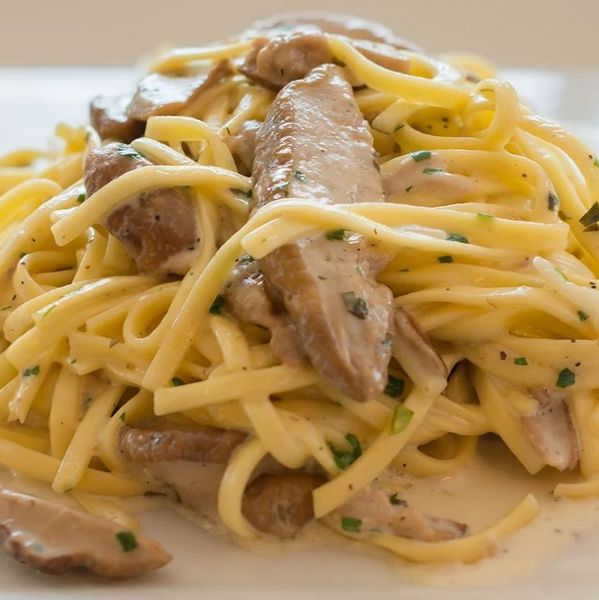 Tagliolini pasta with Mushrooms sauce from Italy supplied by ALIFOOD SRL - Ready to Eat Products