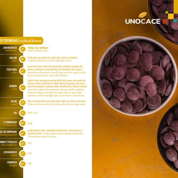 🍫 100% Dark Organic Chocolate Coins – Pure Cacao Mass from 에콰도르 supplied by UNOCACE - 흑갈색 코코아페이스트