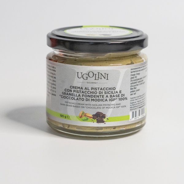Pistachio cream with dark chocolate chips 190 gr from 이탈리아 supplied by Truffleat - Canned or Jarred Pistachio