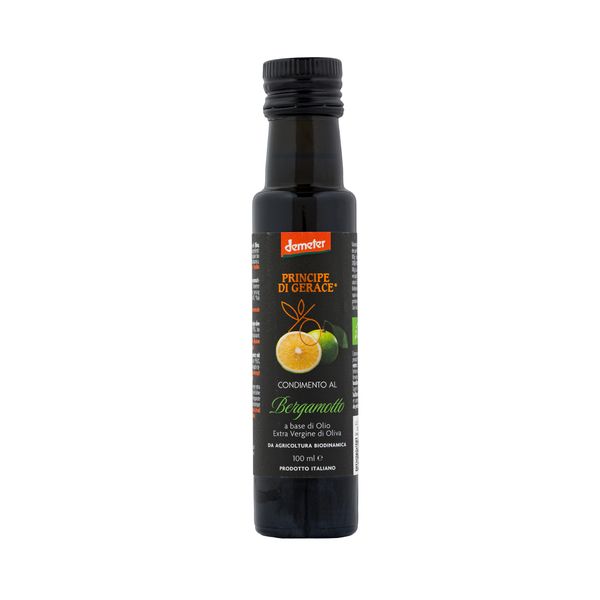 Principe di Gerace® Biodynamic Bergamot Infused Extra Virgin Olive Oil, Demeter certified, 100% Product of Italy from Italy supplied by Mediterranea Foods - Extra Virgin Premium Olive Oil