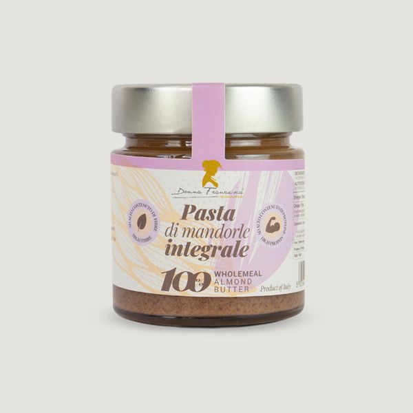 Wholemeal Almond Butter - 230g - Premium Quality from Italy supplied by Donna Francesca - Almond Butter