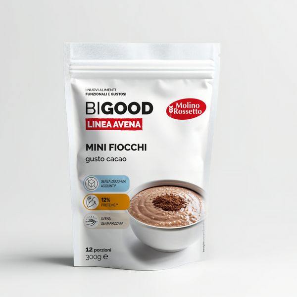 BIGOOD MINI FLAKES COCOA from 이탈리아 supplied by MOLINO ROSSETTO SPA - 귀리