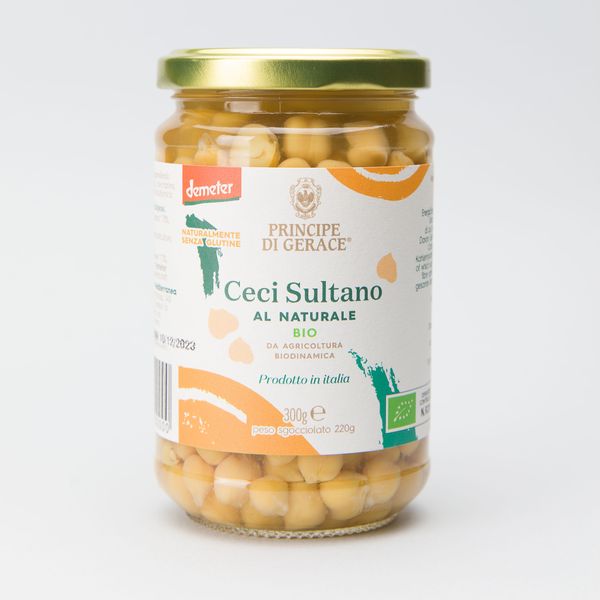 Principe di Gerace® Biodynamic Natural Chickpeas, Demeter certified, 100% Product of Italy from Italy supplied by Mediterranea Foods - Small-Medium Dried Chickpea