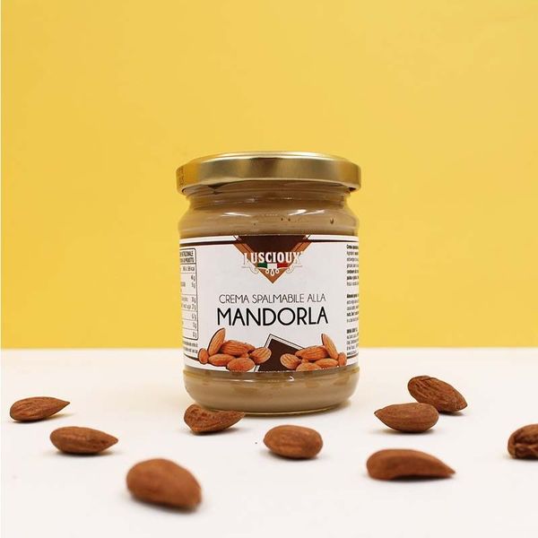 Sicilian almond spreadable cream with 45% almonds 200 G BASIC JAR from Italy supplied by Omnia Group Srl - Almond Oil