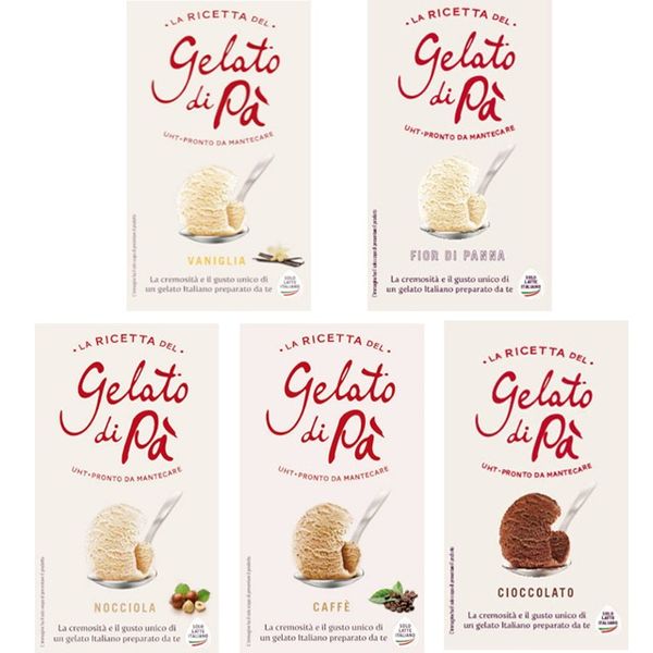 LA RICETTA DEL GELATO DI PA' - Fior di panna, Chocolate, Coffee, Vanilla, Hazelnut from 이탈리아 supplied by Pascal srl - 아이스크림