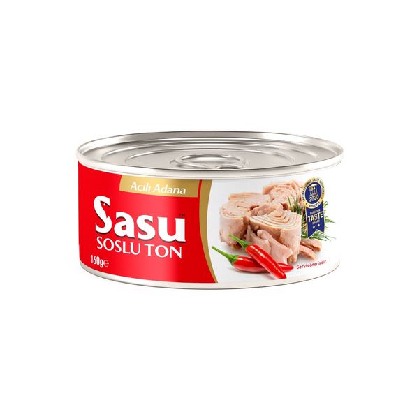 Canned tuna with chili from 튀르키예 supplied by sasu su ürünleri A.Ş - 통조림 참치 통조림