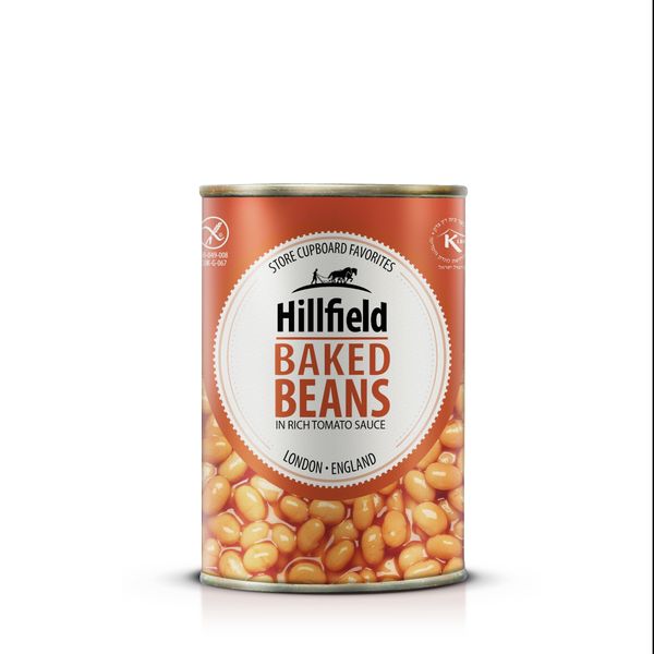 Hillfield Baked Beans in Rich Tomato Sauce from Italy supplied by Coppola Foods - Normal Canned or Jarred Common Beans