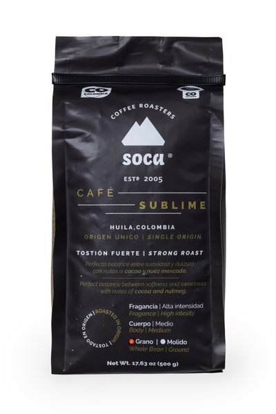 Soca Sublime 500gr from 콜롬비아 supplied by Cafe Soca - 아라비카 볶은 원두