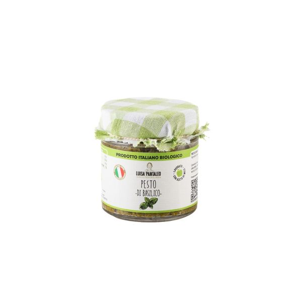 Luisa Pantaleo Organic Basil Pesto, Made in Italy from 이탈리아 supplied by Pantaleo Agricoltura - 잘게 찢음(슈레드) 바질