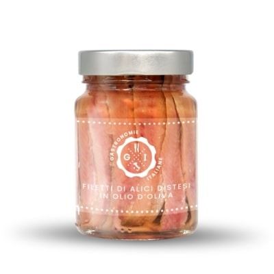 Threads of Alici in olive oil from 이탈리아 supplied by Gastronomie Italiane - Capsules 피쉬오일
