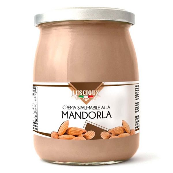 Sicilian almond spreadable cream with 45% almonds 600 G LARGE JAR from Italy supplied by Omnia Group Srl - Almond Oil