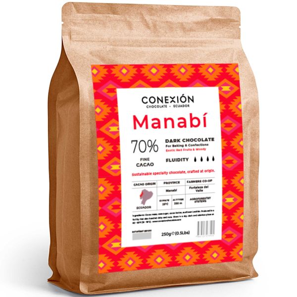 Manabi 70%: Dark Chocolate Couverture from 에콰도르 supplied by CONEXIÓN Chocolate - 초콜릿