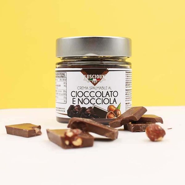 Chocolat - Chocolate and Hazelnut spreadable cream 200 G ELEGANT JAR from Italy supplied by Omnia Group Srl - Hazelnut Oil