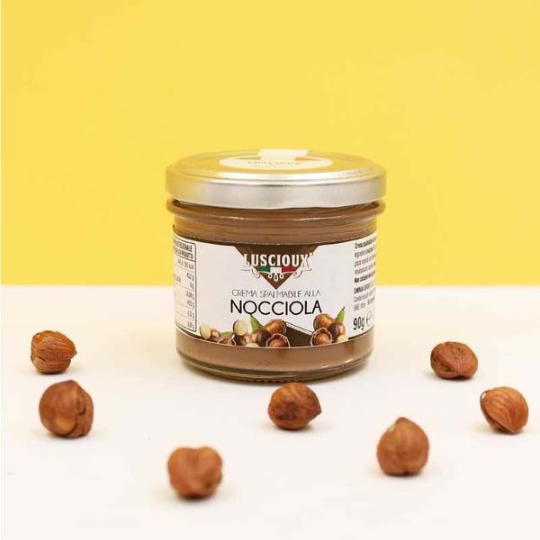 Sicilian hazelnut spreadable cream with 45% hazelnuts 90 G SMALL POT from Italy supplied by Omnia Group Srl - Hazelnut Oil