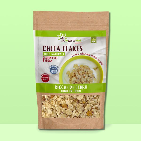 ORGANIC CHUFA FLAKES from Italy supplied by IOBOSCOVIVO SRL - Granola Breakfast Cereal