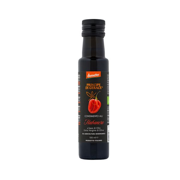 Principe di Gerace® Biodynamic Habanero Chili Pepper Infused Extra Virgin Olive Oil, Demeter certified, 100% Product of Italy from 이탈리아 supplied by Mediterranea Foods - 레드 핫 페퍼 올리브유