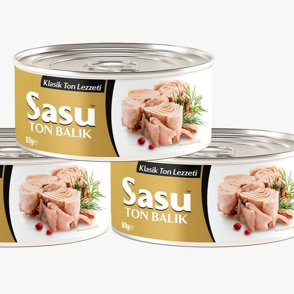 Canned tuna in sunflower oil 80 gr from 튀르키예 supplied by sasu su ürünleri A.Ş - 통조림 참치 통조림