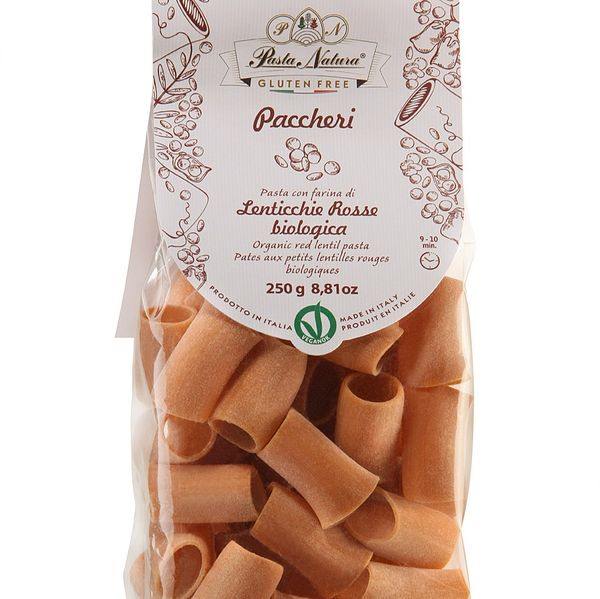 PACCHERI OF RED LENTILS GLUTEN FREE, ORGANIC AND VEGAN from 이탈리아 supplied by PASTA NATURA SRL - 생파스타