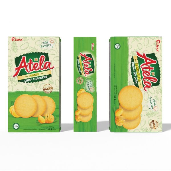 ATELA Crisp Crackers Potato Corn Vegetable Flavors from 베트남 supplied by VIETNAM LIBRA - Potato 비스킷 및 크래커