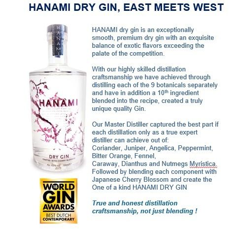 HANAMI DRY GIN from 네덜란드 supplied by The Melchers Group BV - 진