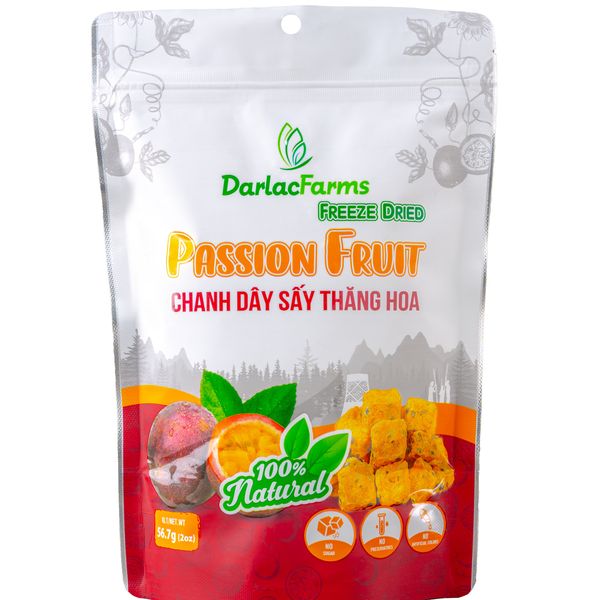 DARLAC FARMS Freeze Dried Passion Bites, No Sugar Added, Healthy Fruit Snacks for Kids, Adults & All Ages, from 베트남 supplied by Darlac Farms - Chips 말린 패션프루트