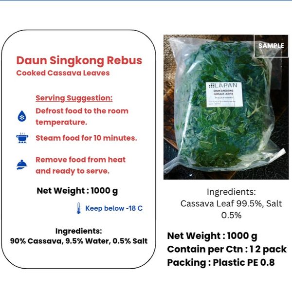 Precooked Cassava Leaves from 인도네시아 supplied by PT. Senopati Seberang Samudera - 고품질 신선 카사바